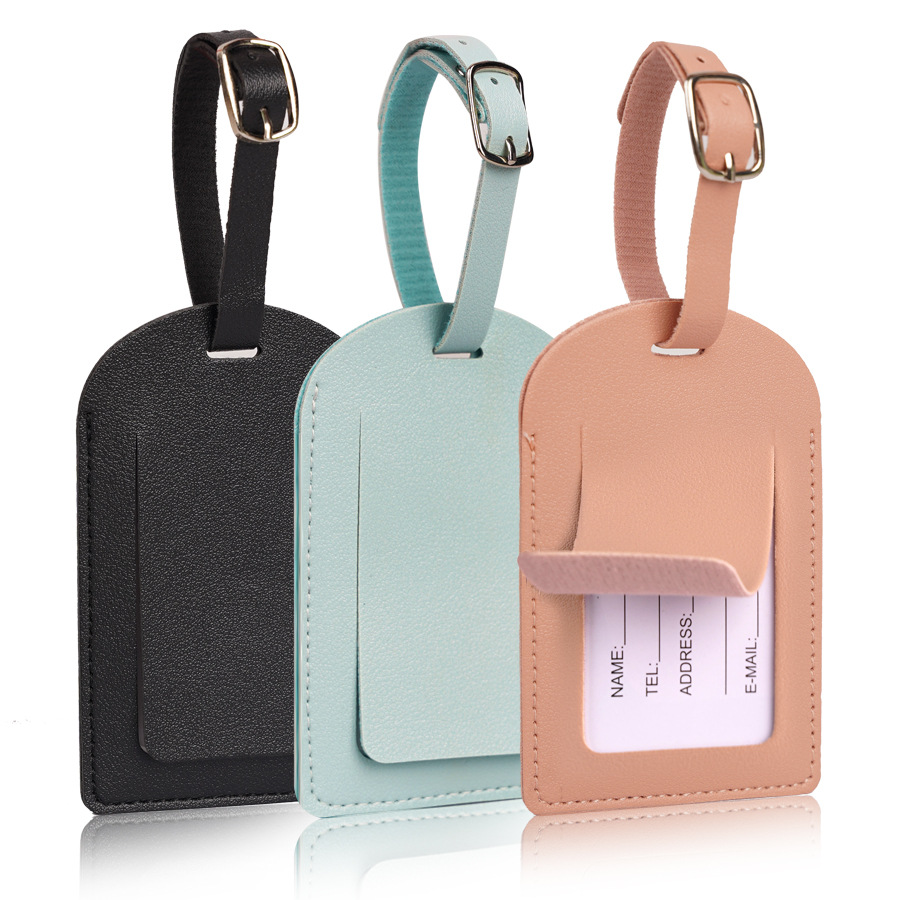 Men Accessories Name - Étiquettes de bagage en cuir PU