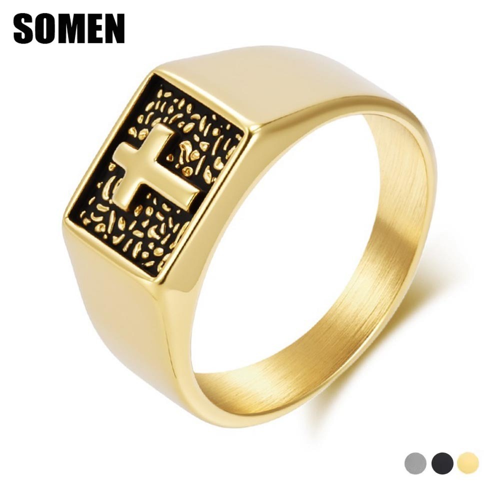 Signet Ring Men - Somen – Bague chevalière croisée Vintage