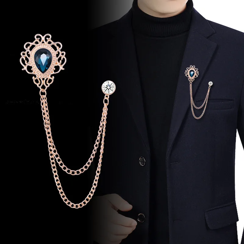 Men'S Suit Accessories - Épingle à revers en cristal strass