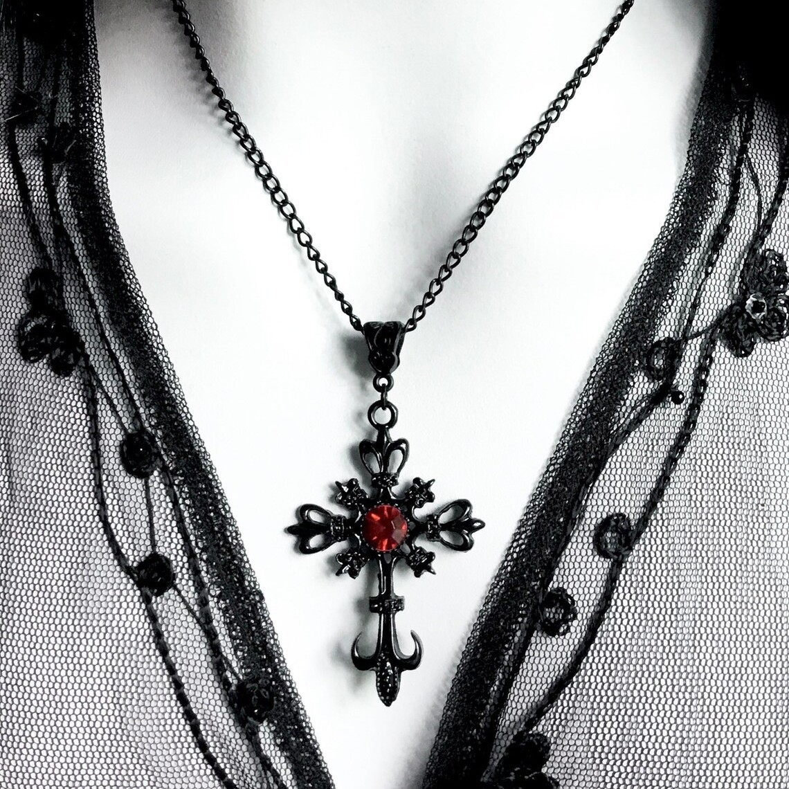 Men'S Vampire Accessories - Collier croix gothique pour femmes et