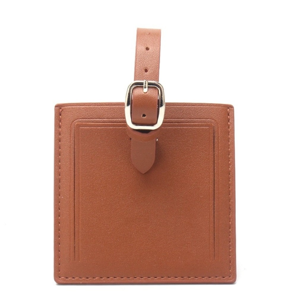 Men Accessories Name - Étiquettes de bagages carrées en cuir