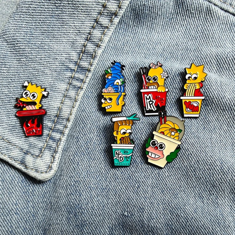 Lapel Pin Enamel - Ensemble de 6 badges amusants et
