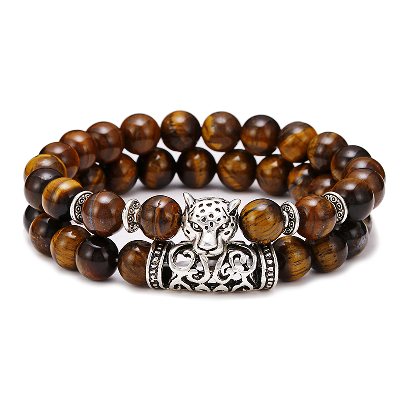 Men'S Vacation Accessories - Premium 2 pièces/ensemble léopard perlé hommes