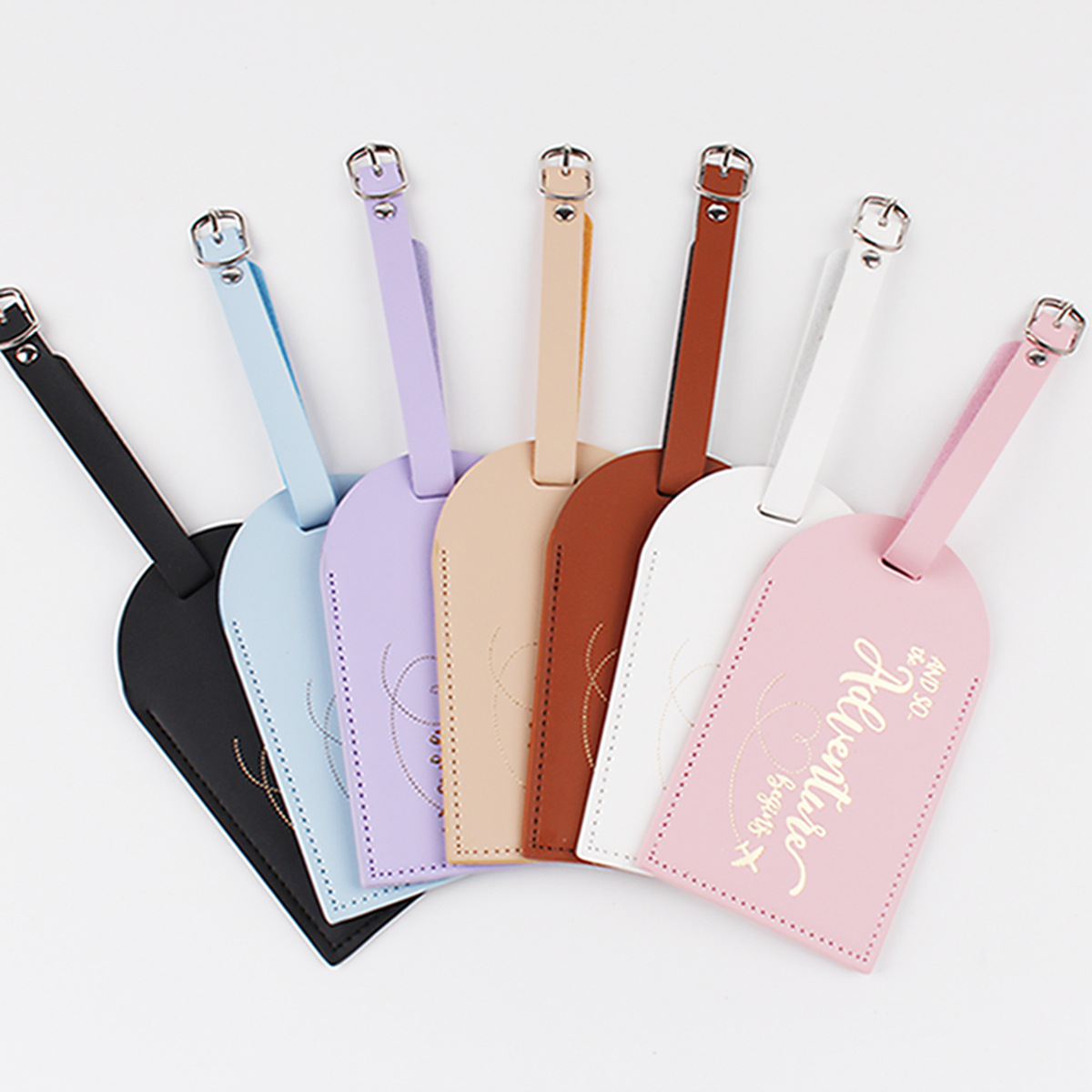 Men Accessories Name - Étiquette de bagage en cuir PU