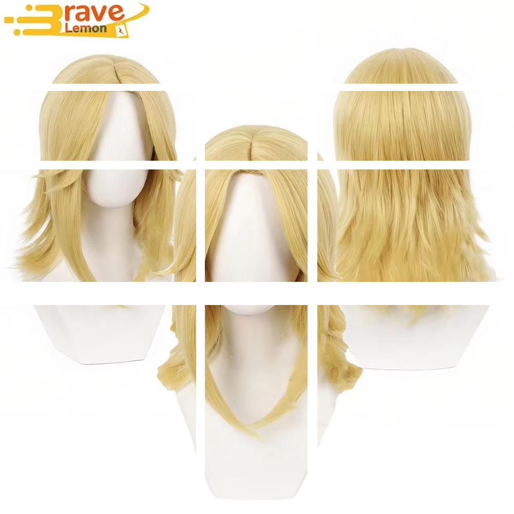 Men Accessories For Party - Perruque de Cosplay Johnny Joestar, cheveux