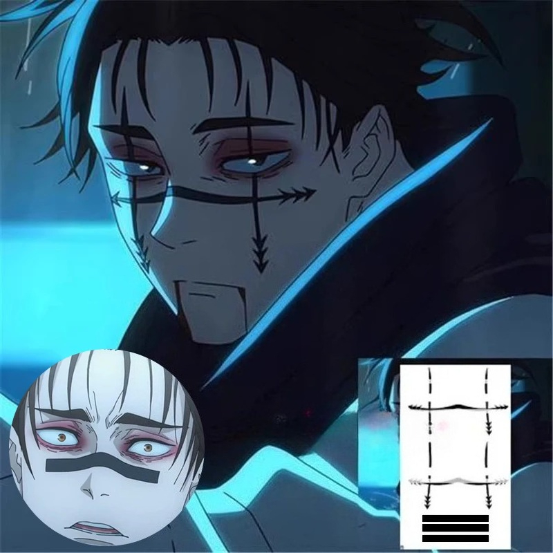 Men Accessories For Party - Autocollant de tatouage Choso, Anime Jujutsu