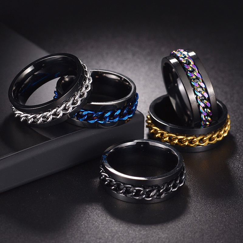 Bagues de couple rotatives en  - Men Accessories Name avis et prix