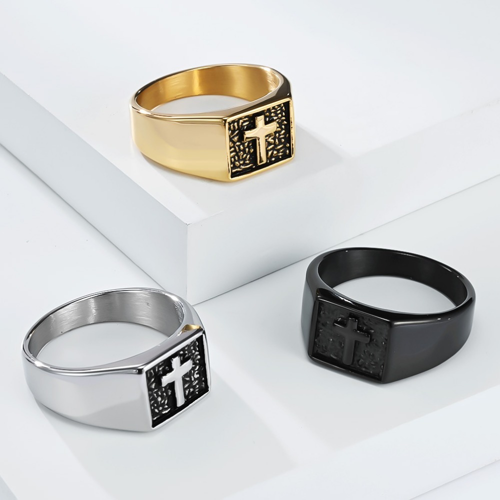 Somen – Bague chevalière crois - Signet Ring Men avis et prix