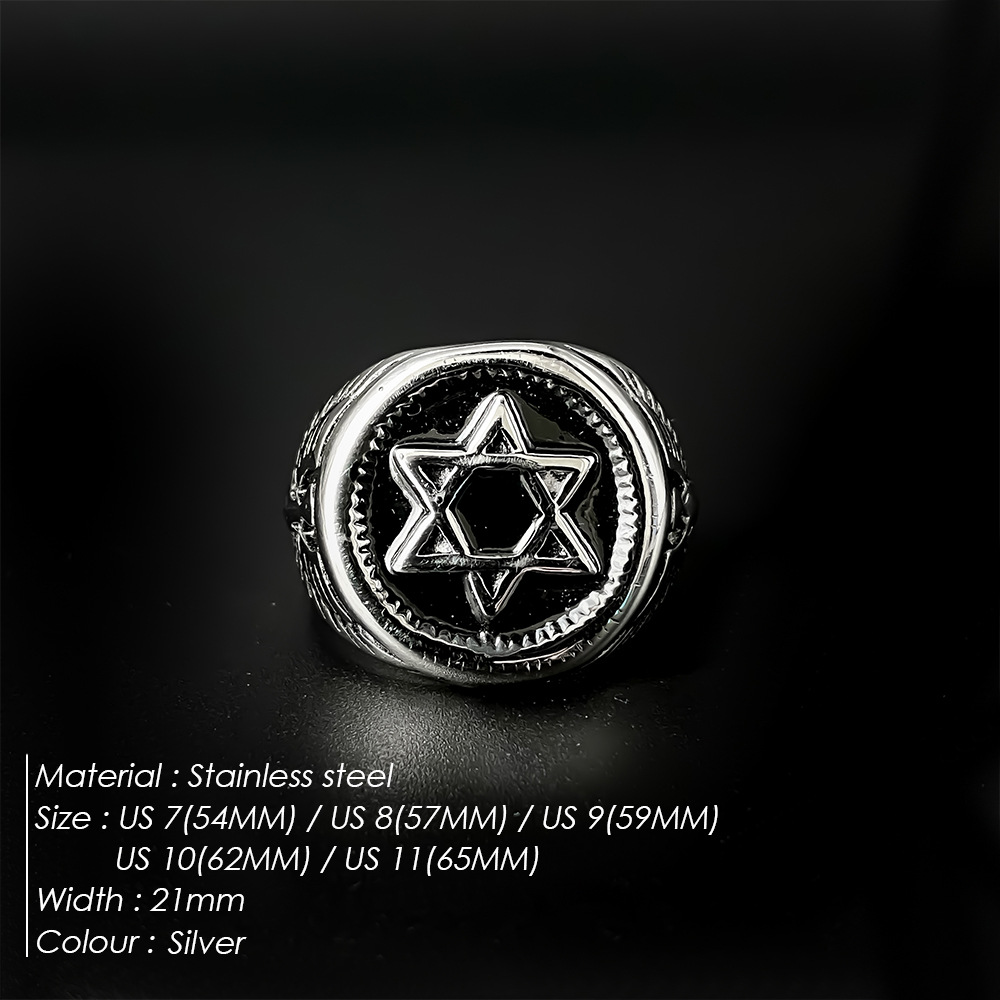 Bague vintage étoile de David  - Signet Ring Men avis et prix