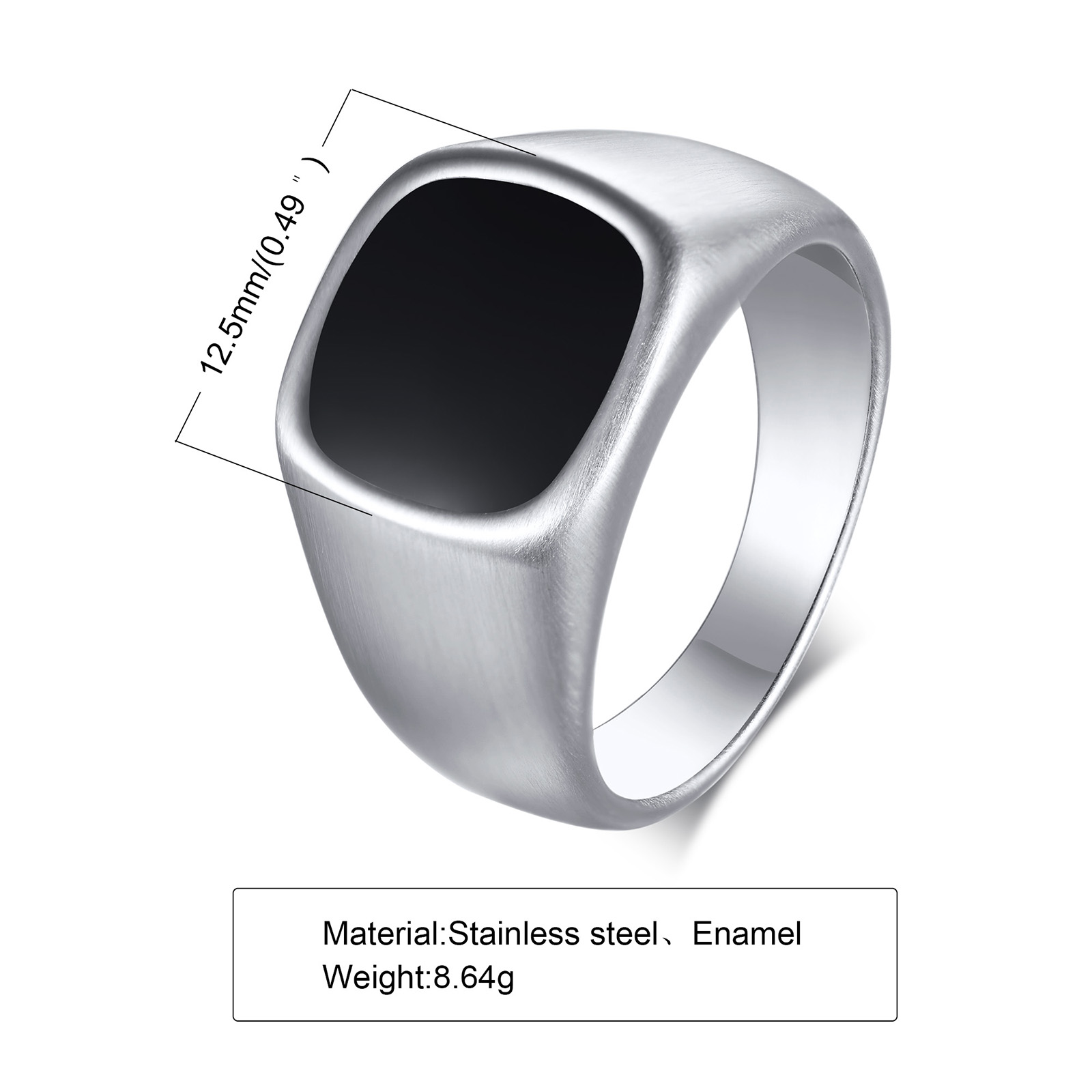 Bague Signet en acier inoxydab - Signet Ring Men avis et prix