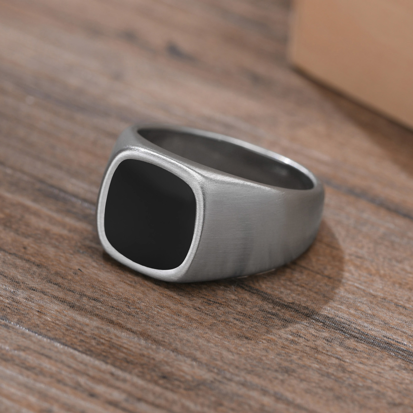Bague Signet en acier inoxydab - Signet Ring Men avis et prix