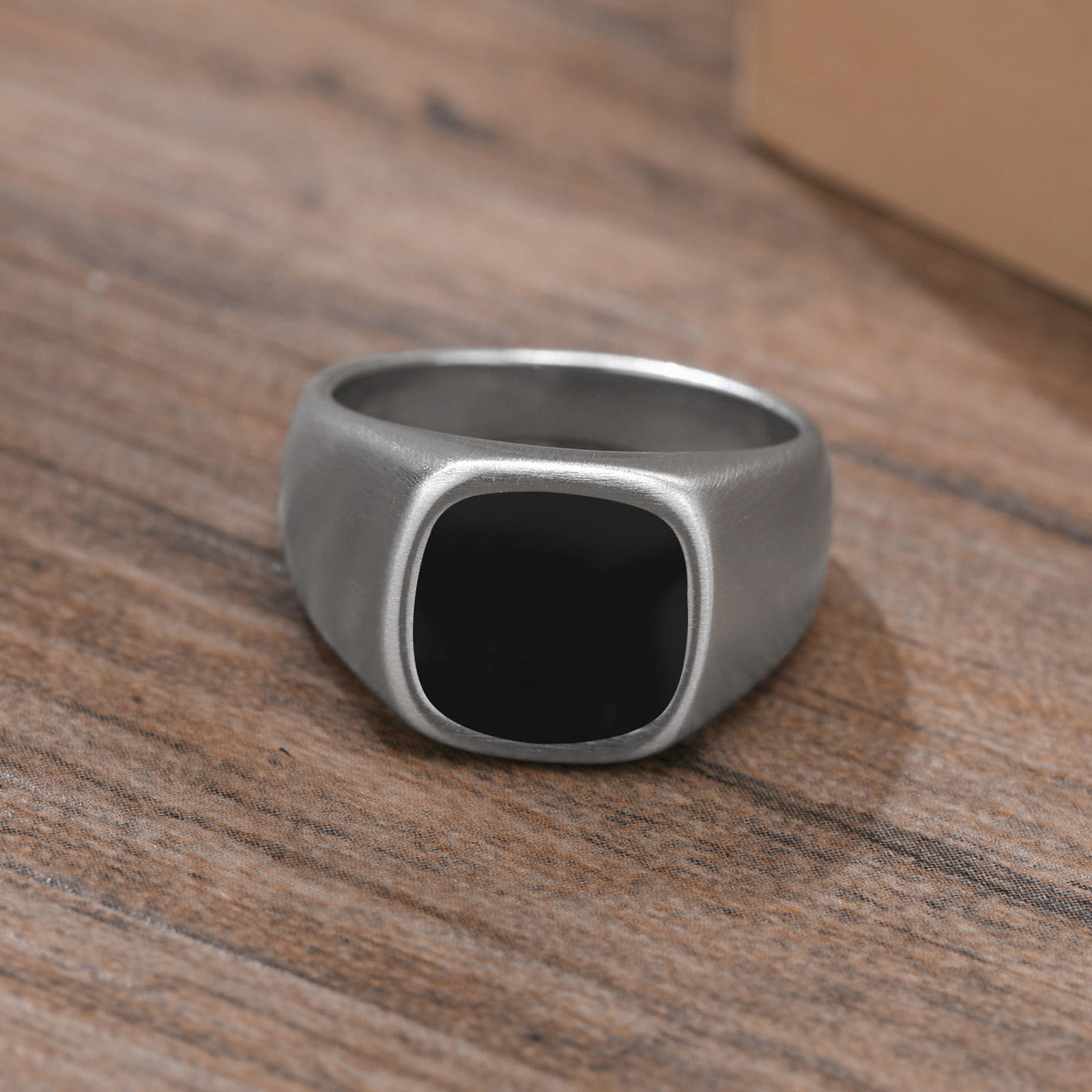 Bague Signet en acier inoxydab - Signet Ring Men avis et prix