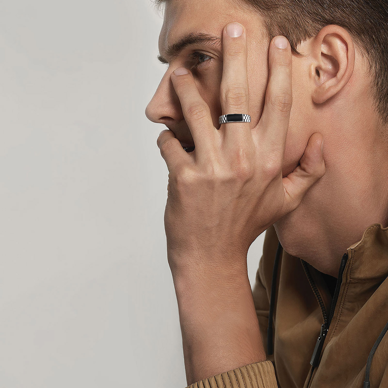 Vnox-Bagues ouvertes pour homm - Signet Ring Men avis et prix