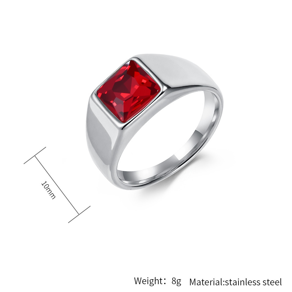 Bague chevalière carrée en Zir - Signet Ring Men avis et prix