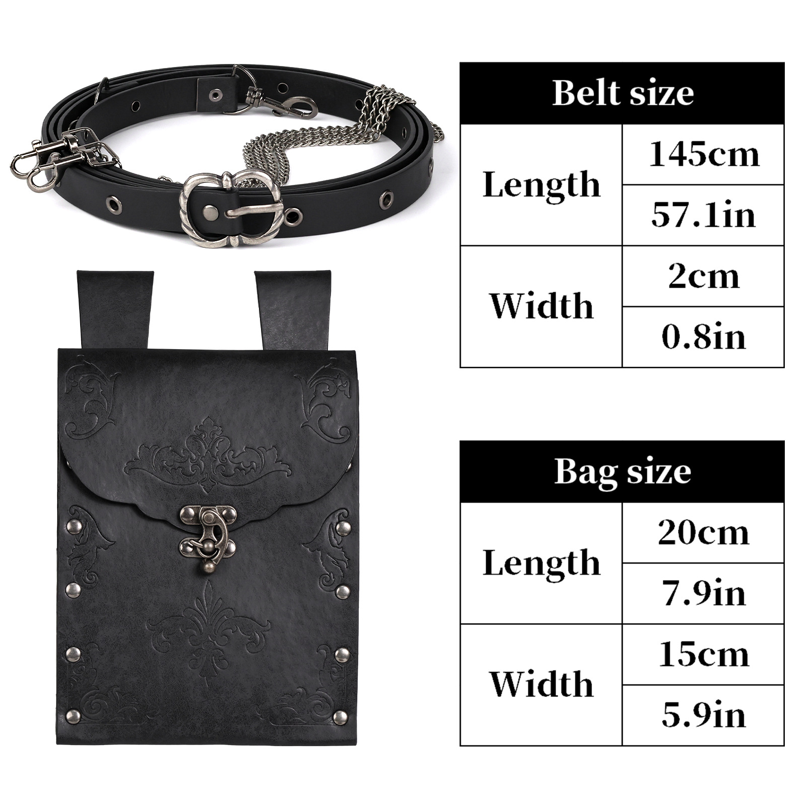 Sac pochette steampunk médiéva - Men Accessories Bag avis et prix