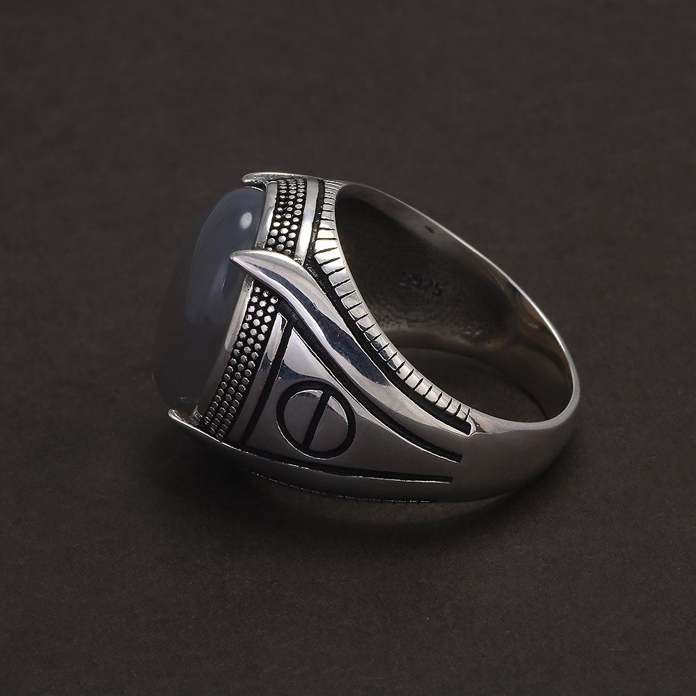 Bague chevalière en Agate en a - Signet Ring Men avis et prix