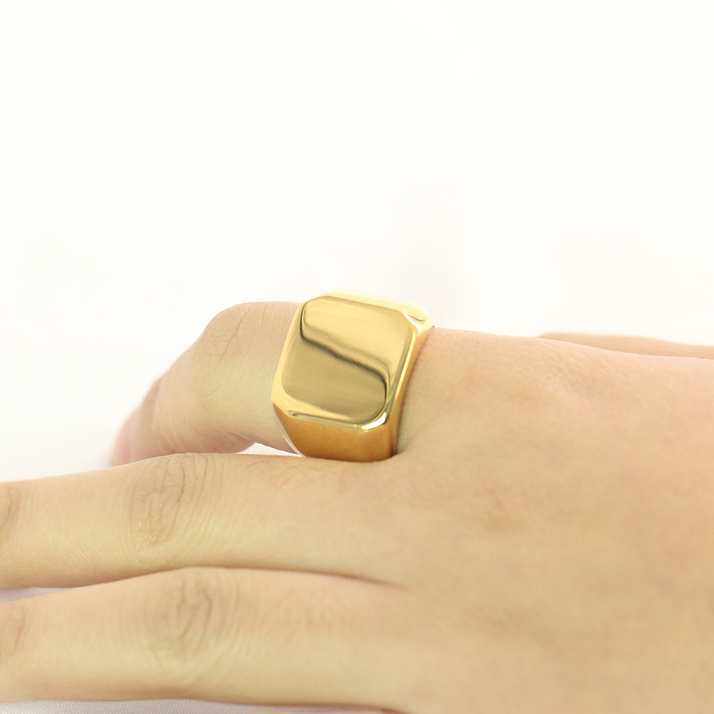 Oral alière carrée de grande l - Signet Ring Men avis et prix