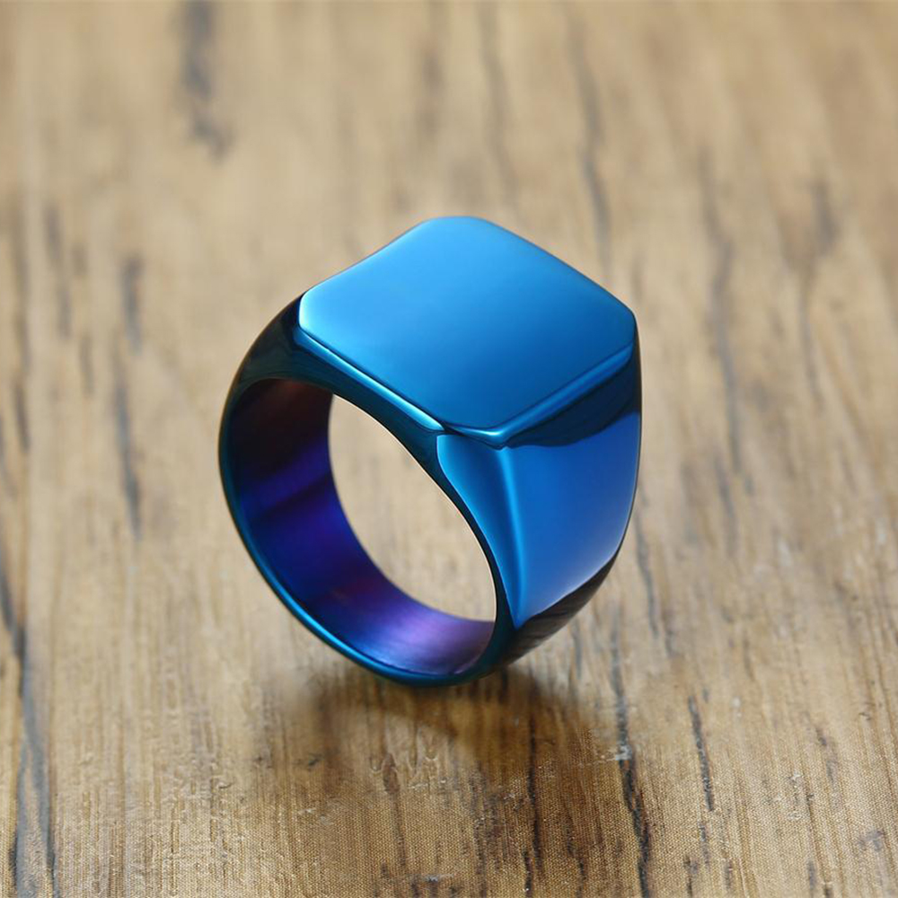 Oral alière carrée de grande l - Signet Ring Men avis et prix
