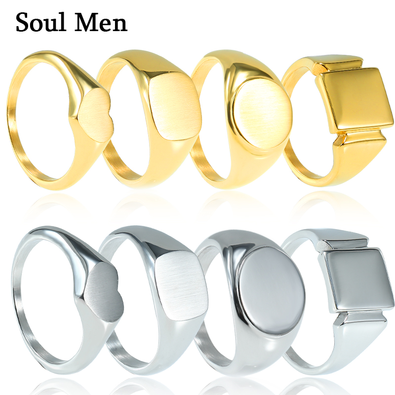 Soul-Bagues carrées en acier a - Signet Ring Men avis et prix