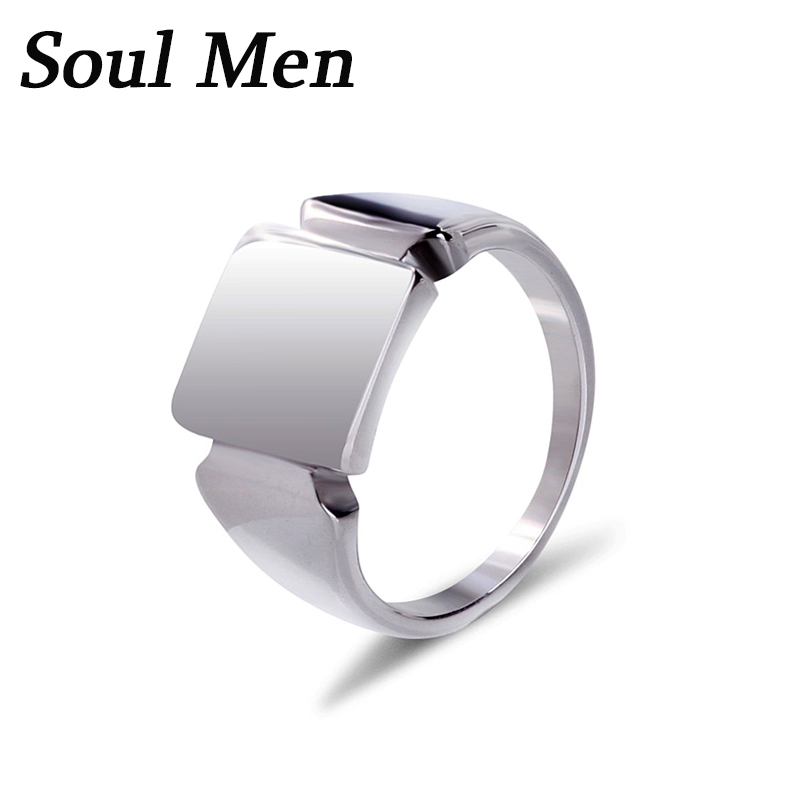 Soul-Bagues carrées en acier a - Signet Ring Men avis et prix