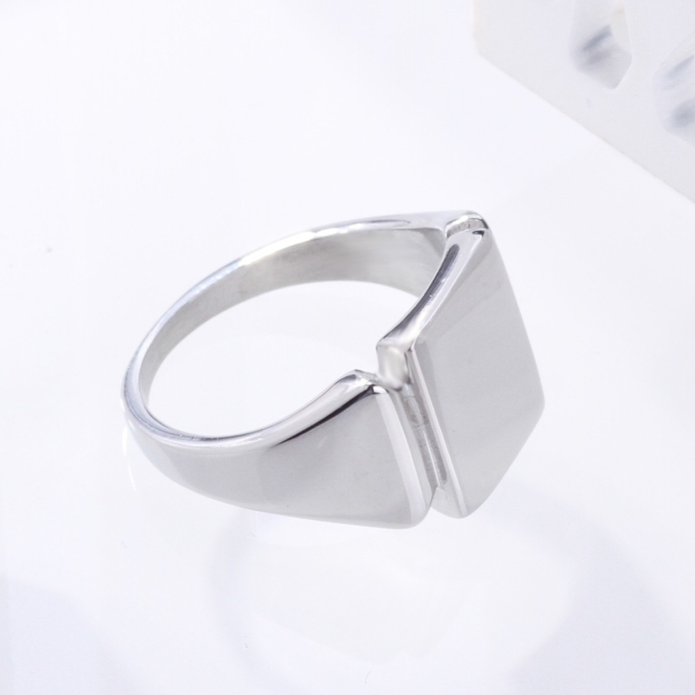 Soul-Bagues carrées en acier a - Signet Ring Men avis et prix