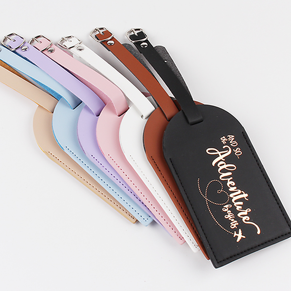Étiquette de bagage en cuir PU - Men Accessories Name avis et prix