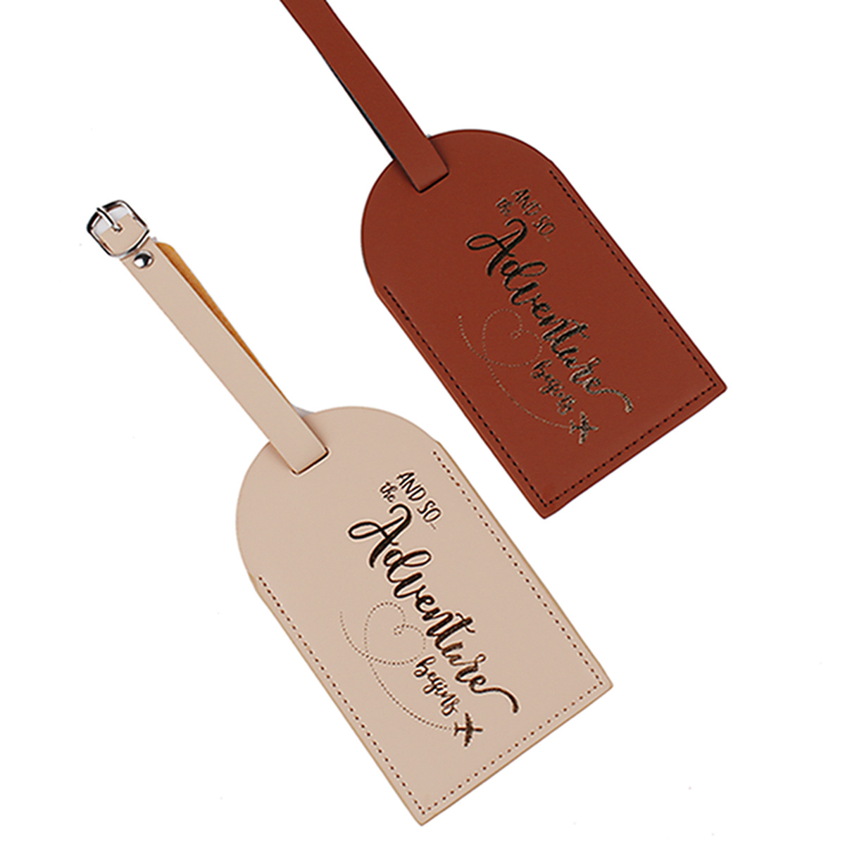 Étiquette de bagage en cuir PU - Men Accessories Name avis et prix
