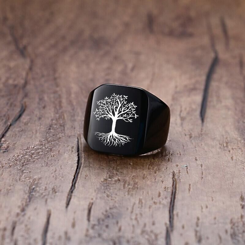 Vnox Rock Punk arbre de vie ch - Signet Ring Men avis et prix