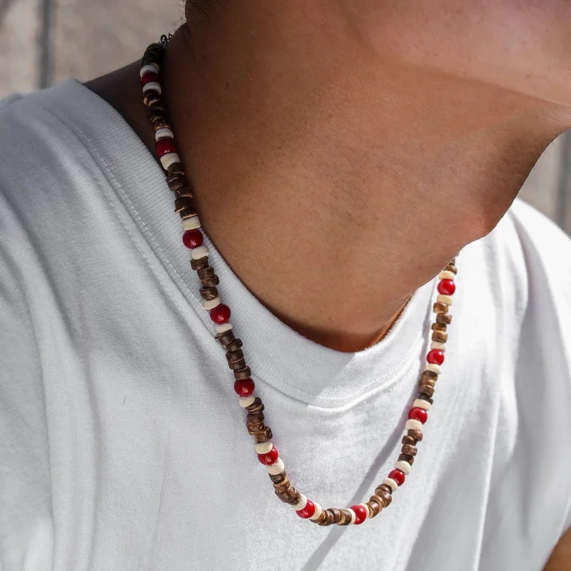 Collier bohème en perles de bo - Men'S Vacation Accessories avis et prix