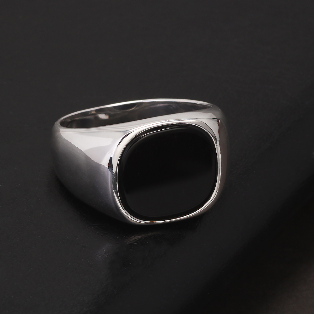 Bague chevalière en argent Ste - Signet Ring Men avis et prix