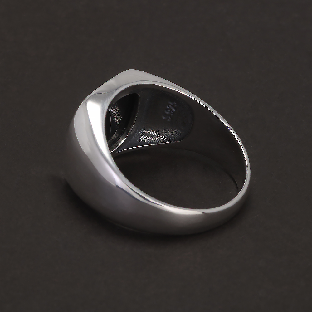 Bague chevalière en argent Ste - Signet Ring Men avis et prix